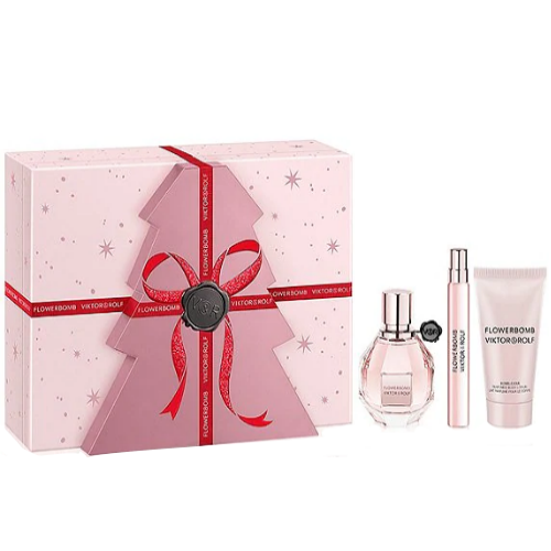 Flowerbomb by Viktor & Rolf 3pc Gift Set EDP 1.7 oz + EDP 0.34 oz