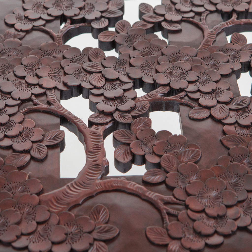 テーブル 75角 桜透かし彫 | 大坂屋家具店