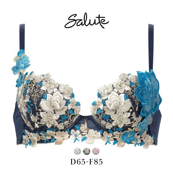 楽天市場】サルート（カラーネイビー）（ブラジャー｜インナー・下着