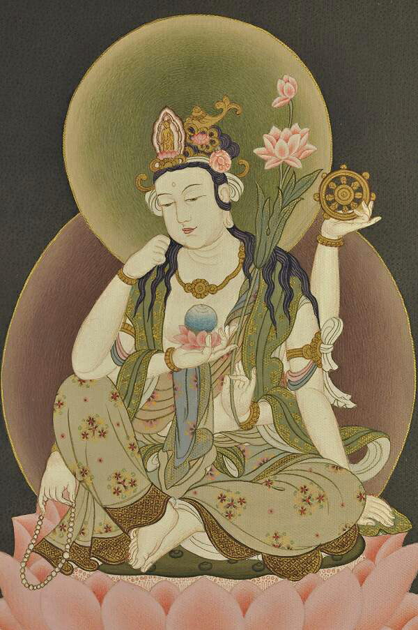 楽天市場】肉筆仏画 如意輪観音 : 仏像仏画チベット美術卸の天竺堂