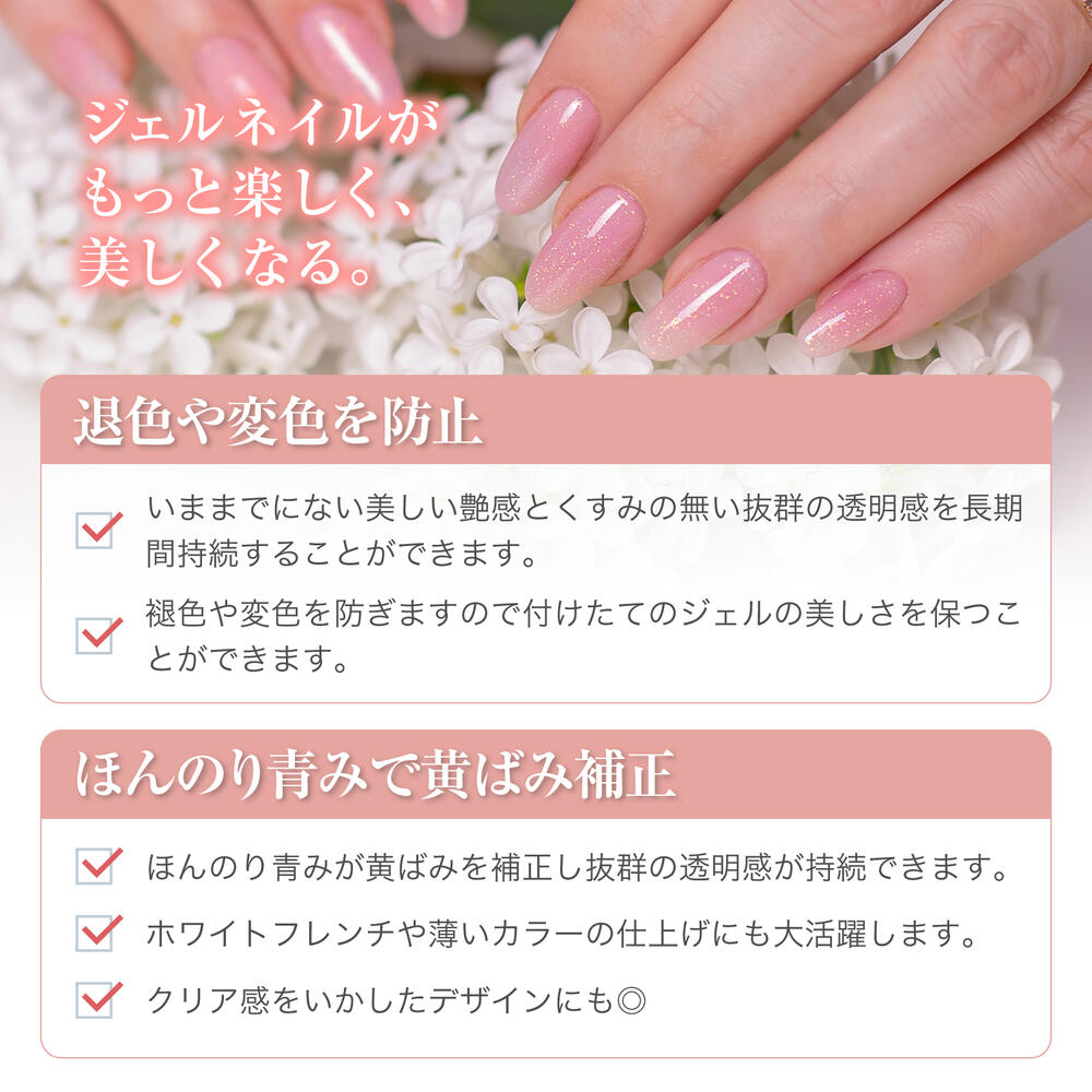 楽天市場】【10個セット】ジェルネイル トップジェル トップコート 15g