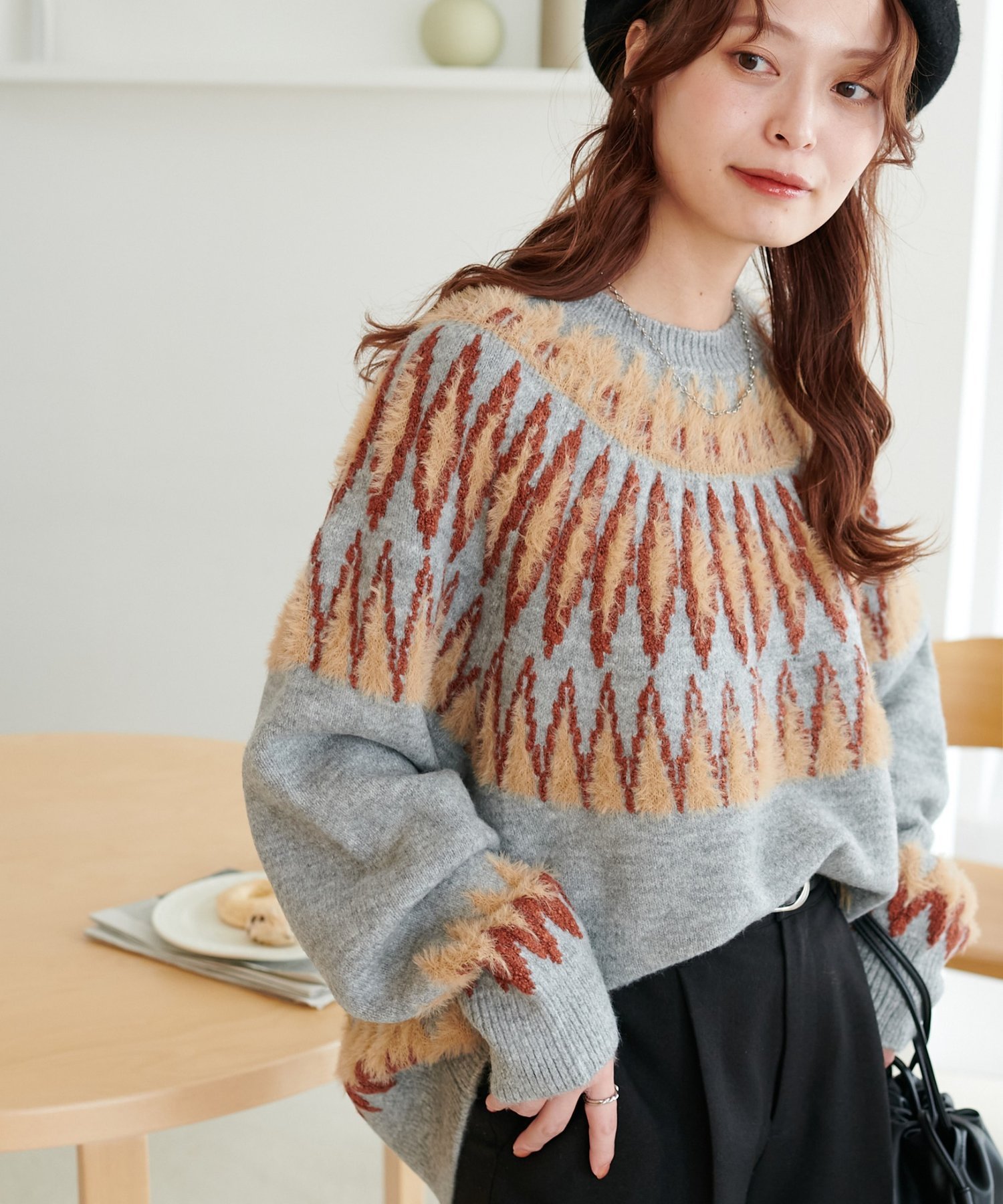 Discoat｜【WEB限定】求心柄プルオーバー | Rakuten Fashion(楽天