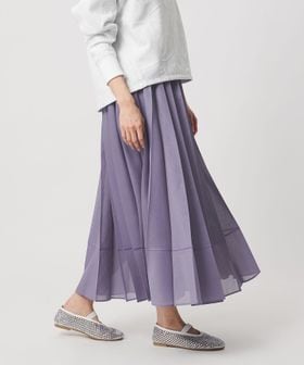 オーガンジー プリーツスカート