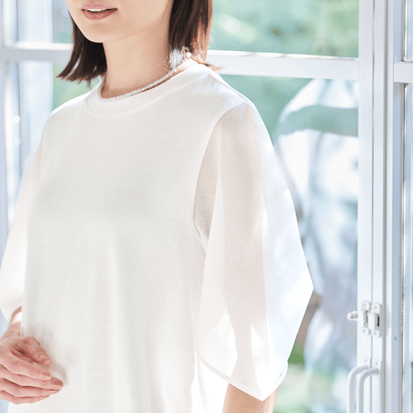 オーガンジースリーブカットソー | Tシャツ/カットソー通販のDHC