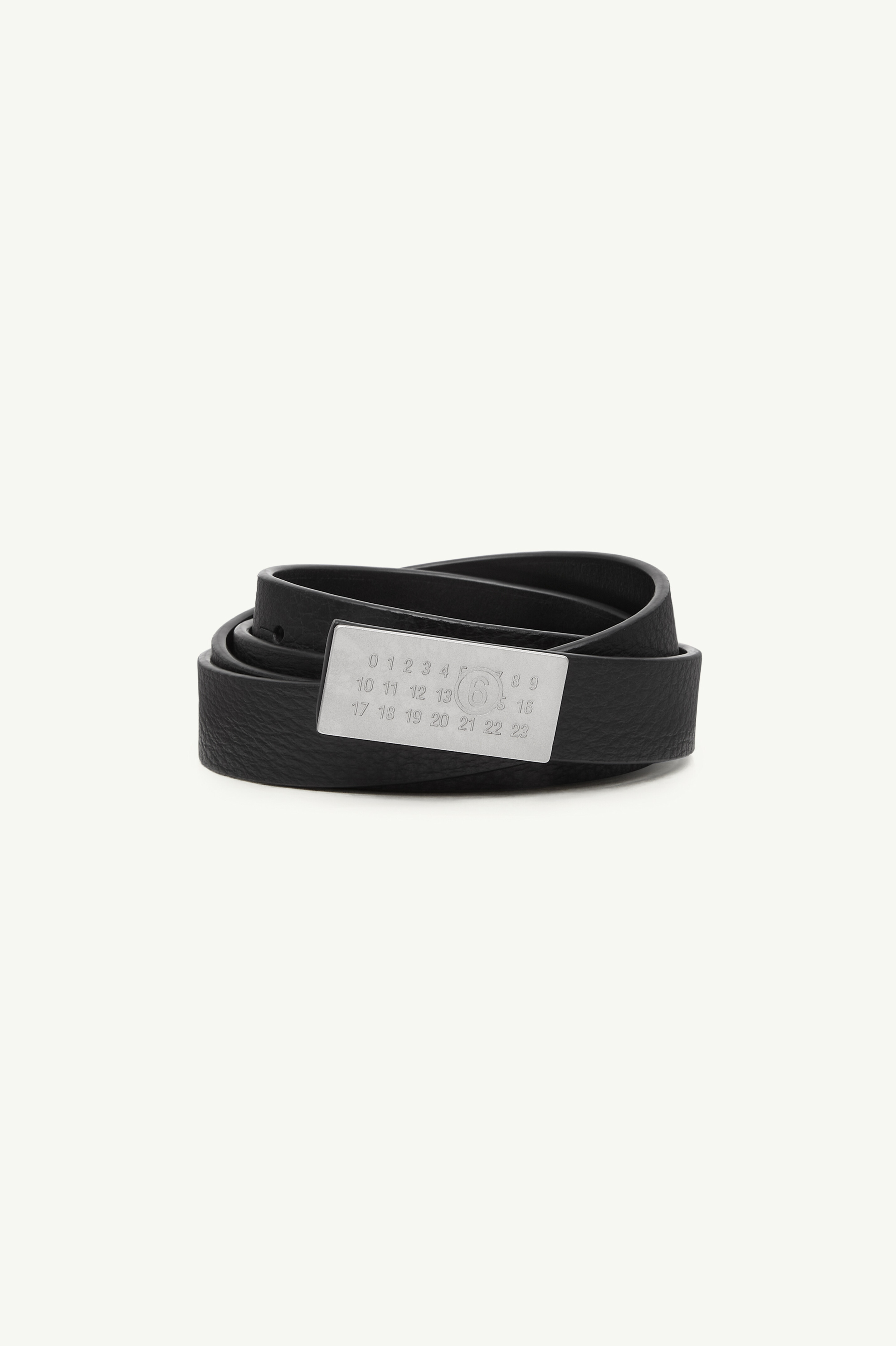 Women's Grainy Leather Numeric Belt | MM6