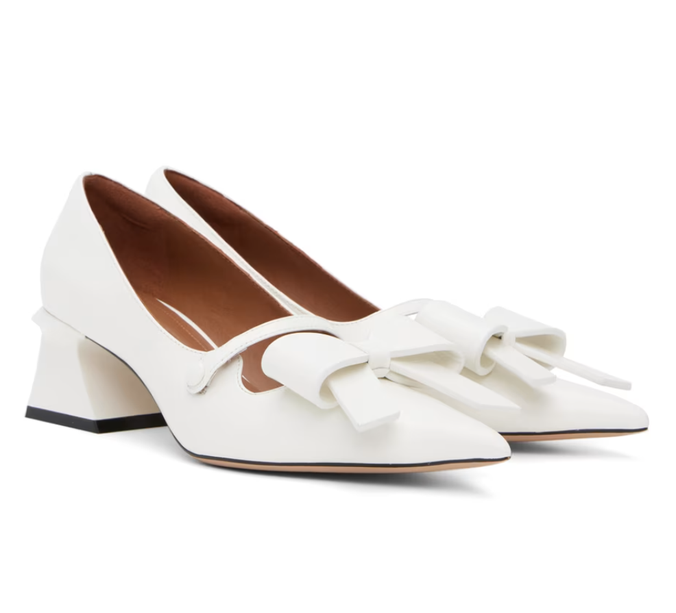 Shushu/Tong + White Pointed Heels