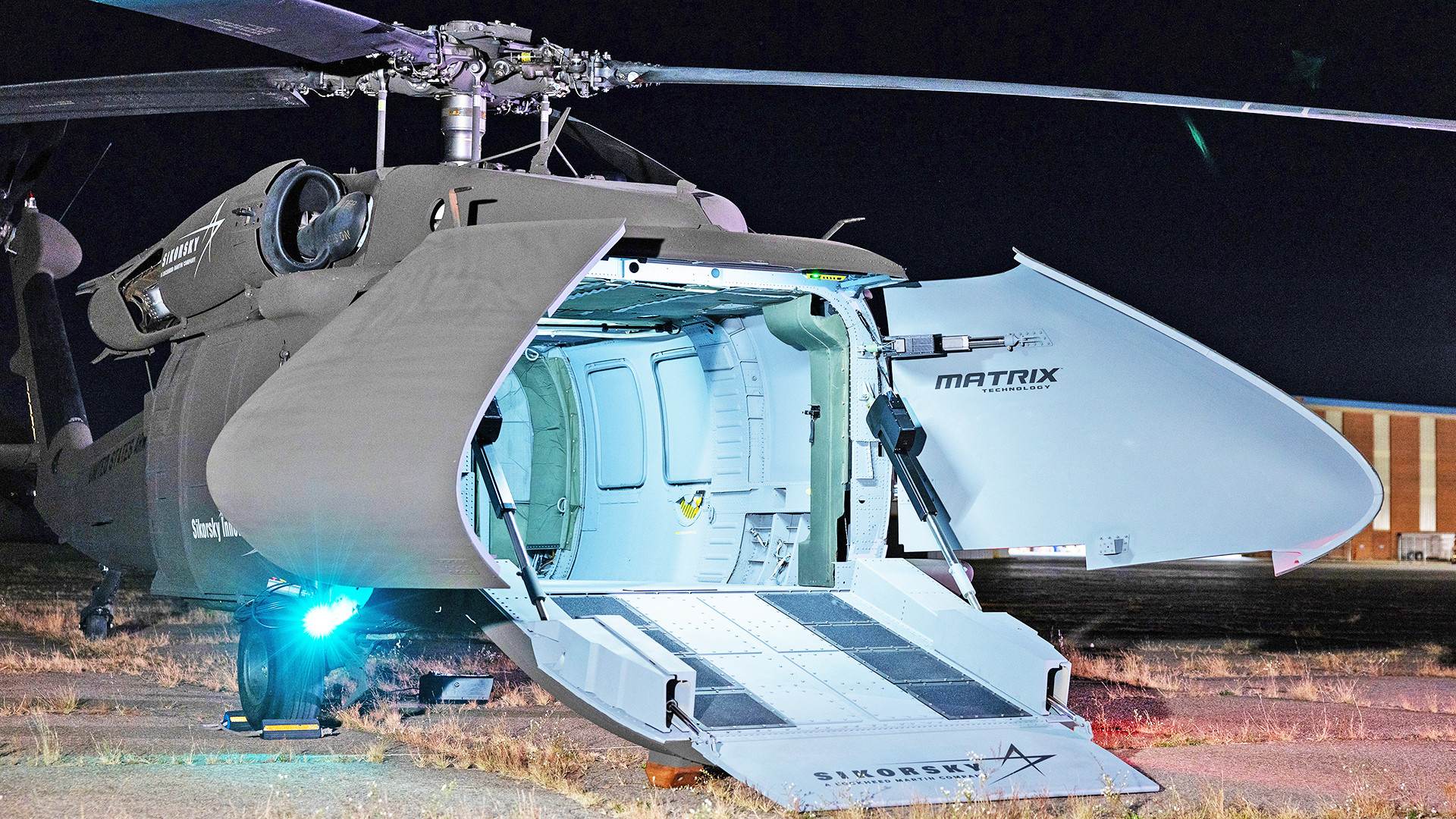 UH-60 Black Hawk Cargo Drone With Clamshell Nose Breaks Cover