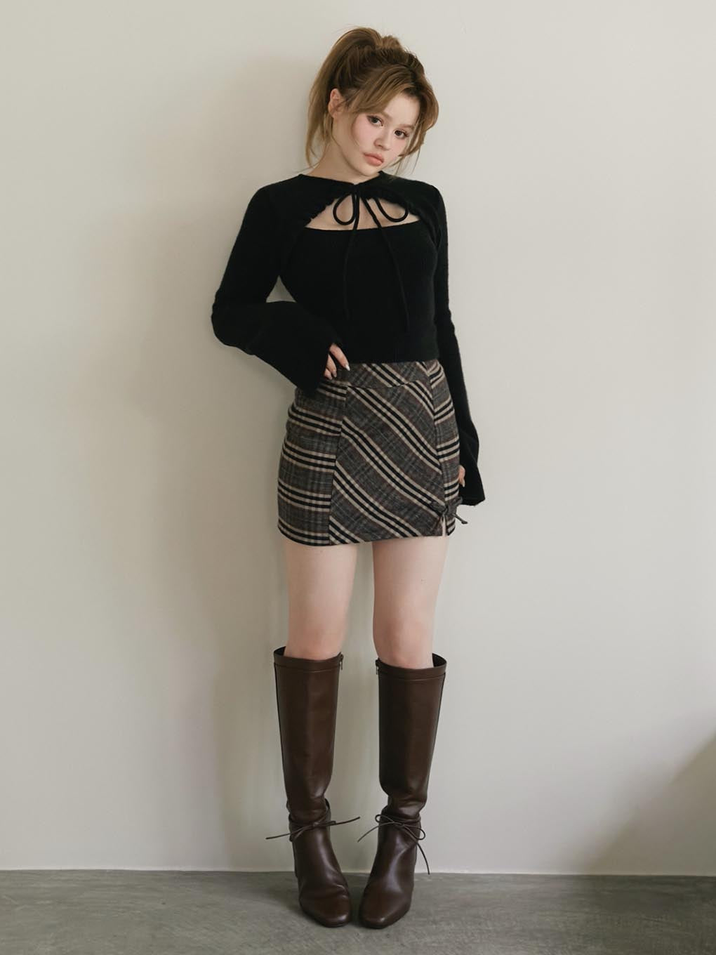 ANDMARY】Anita ribbon knit tops