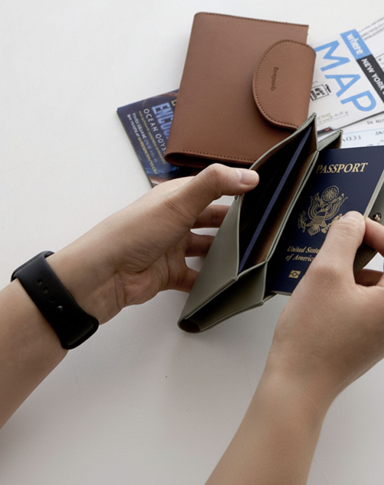 MochiThings: Button Vegan Leather Passport Wallet