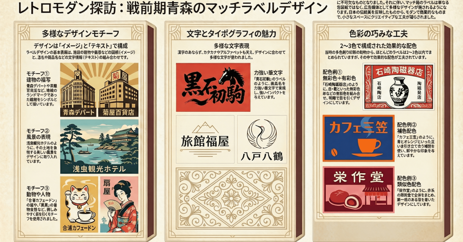 小さなタイムマシン：一枚のマッチラベルで旅する、戦前の青森｜青森