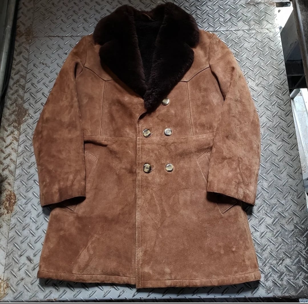 80s Euro Vintage Mouton Ranch Coat ムートンランチコート UKパンク