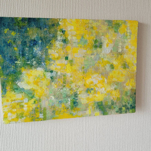 原画 絵画 『夜空に咲く』油絵 キャンバスサイズF4 気軽に アート 癒し