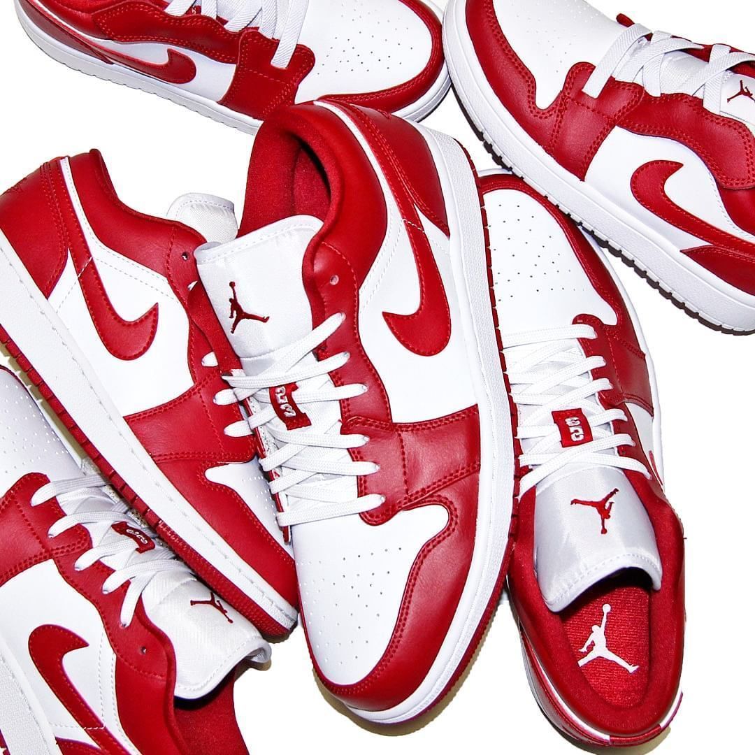 NIKE AIR JORDAN 1 LOW GYM RED-WHITE - エア ジョーダン 1 ロー (Nike