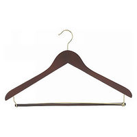 木製プレミアムハンガー スラックスバー付 1セット（50本：5本入×10