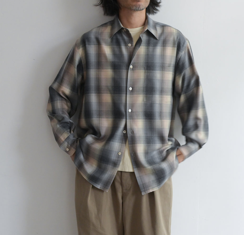 AURALEE SUPER LIGHT WOOL CHECK SHIRT – Chum!