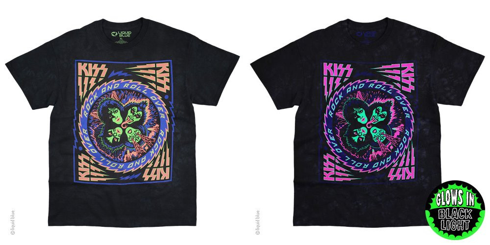 KISS Rock and Roll Over Glow In the Dark T-SHIRT