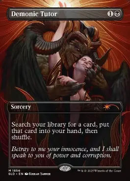 Foil】(1856)□ボーダーレス□《悪魔の教示者/Demonic Tutor》[SLD] 黒