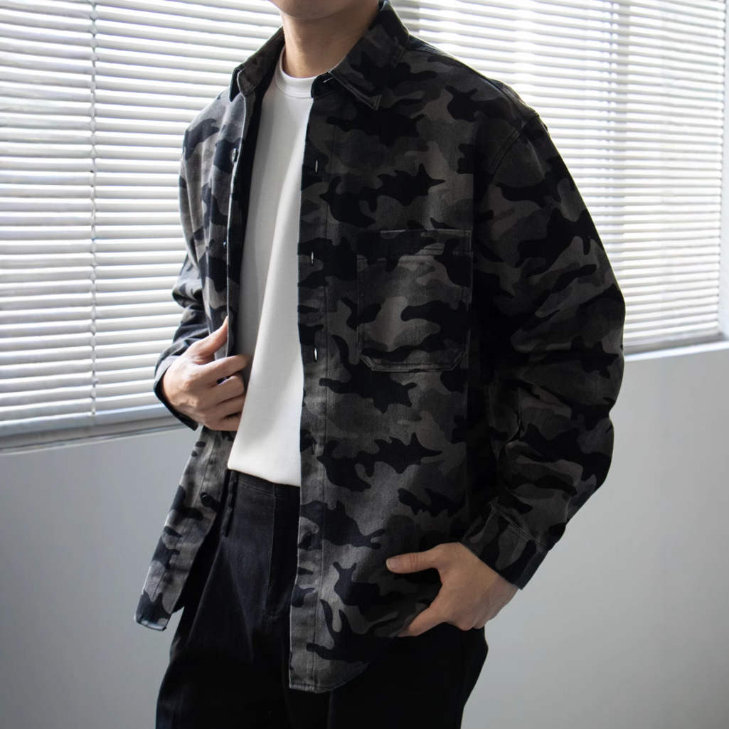 迷彩柄オーバーサイズミリタリーシャツ ミリタリージャケット
