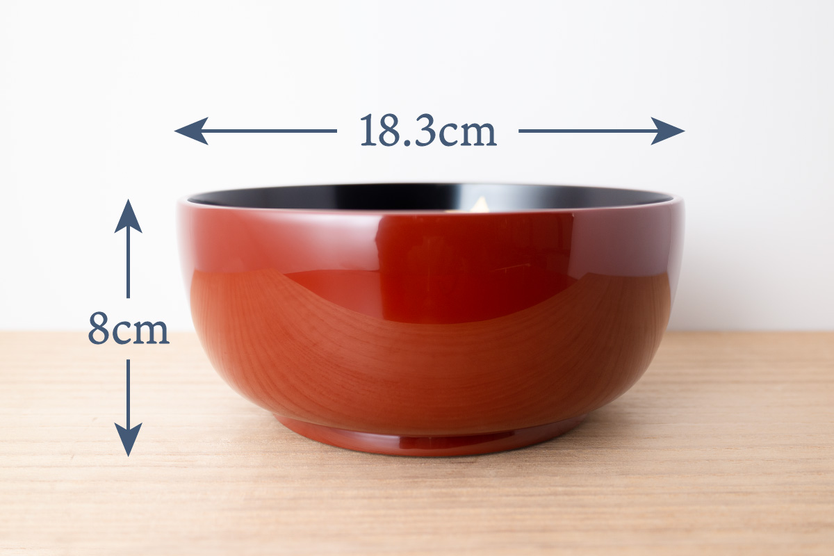 六寸 深鉢 ( 鉄仙 ) 《 川連漆器 》 / 伝統的工芸品【佐藤善六漆器店