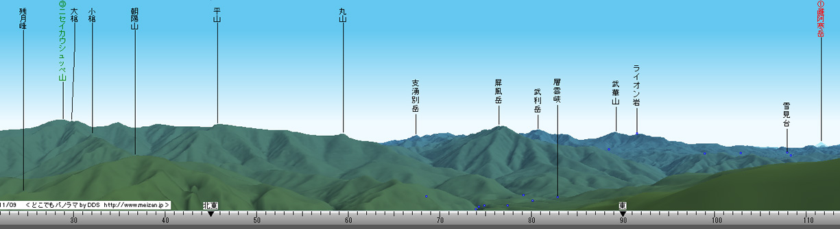 黒岳・桂月岳（大雪山山系） 登山 1984m（北海道・層雲峡）ひら