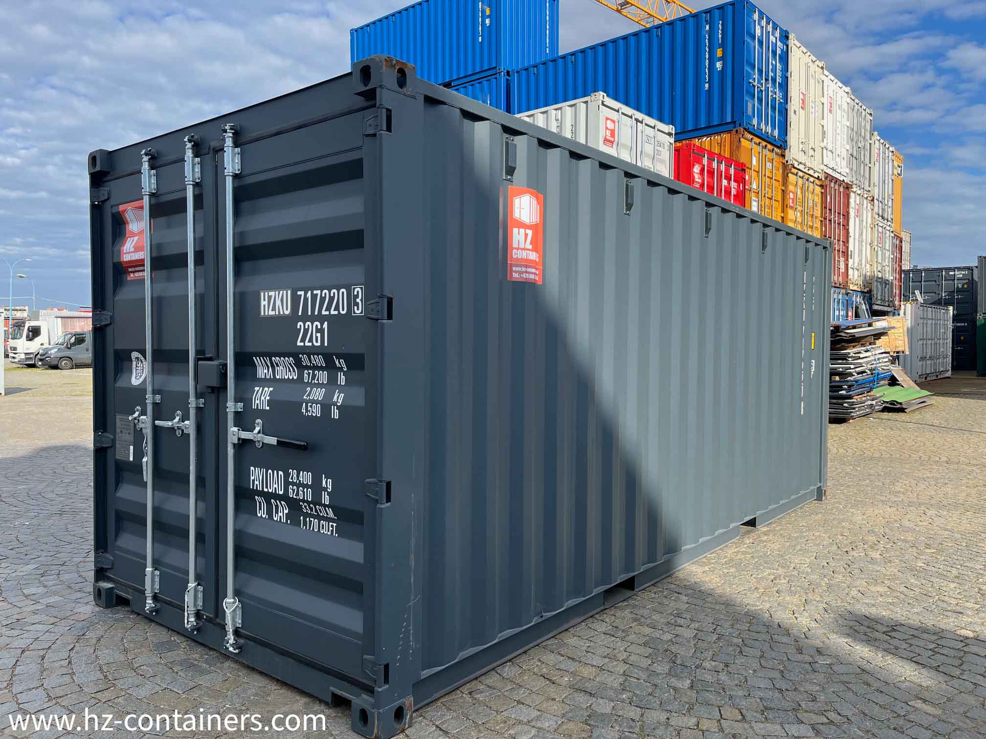 20フィートドライコンテナ – ワントリップ、HZKU 717 220-3 - HZ