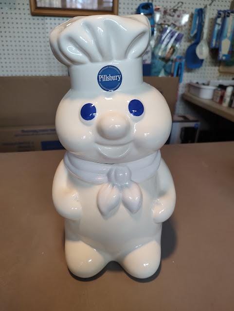 Pillsbury Doughboy Giggling Cookie Jar - Etsy