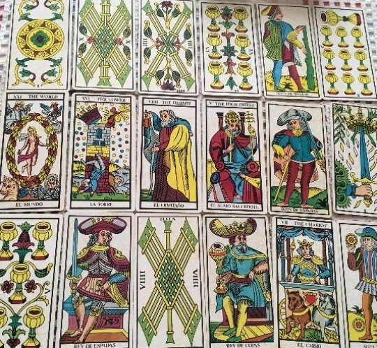 Vintage 1980s Divination Marseille Tarot Deck, Antique Tarot