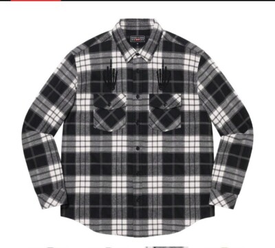 Hysteric Glamour x SUPREME SS'21 Black Plaid Flannel Shirt Men's