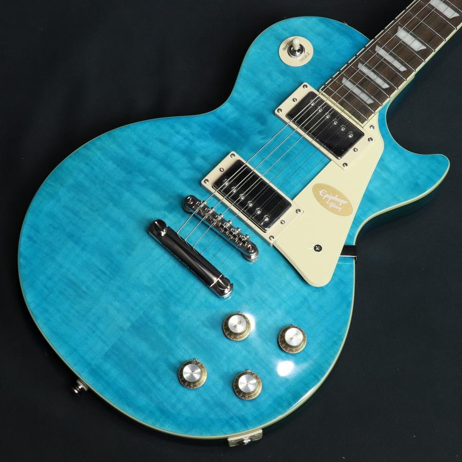 Epiphone Les Paul Standard 60s Quilt Top Translucent Blue with gig