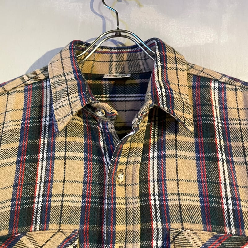 80s FIVE BROTHER L/S ネルシャツ USA製 Size XL コットンシャツ