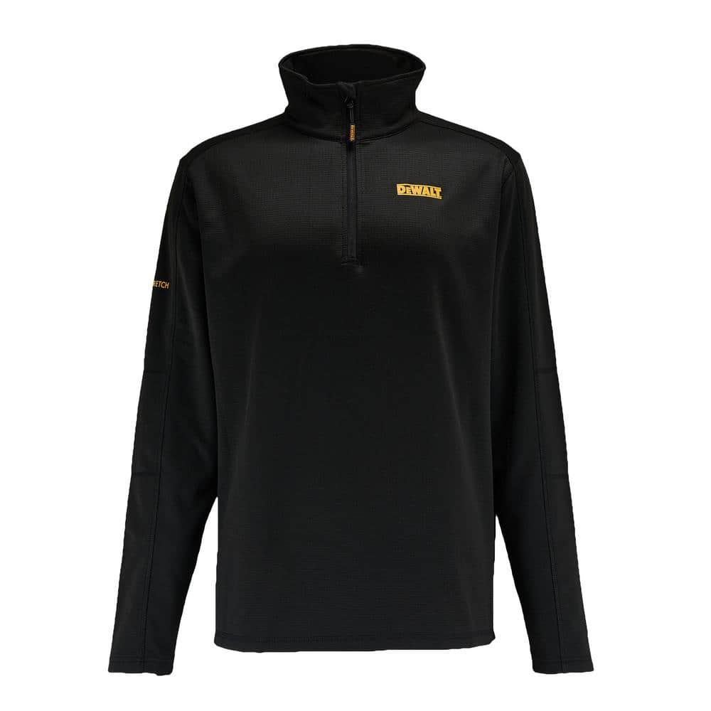 DEWALT Jonesboro Men's XXL Black Polyester Stretch 1/4-Zip Light