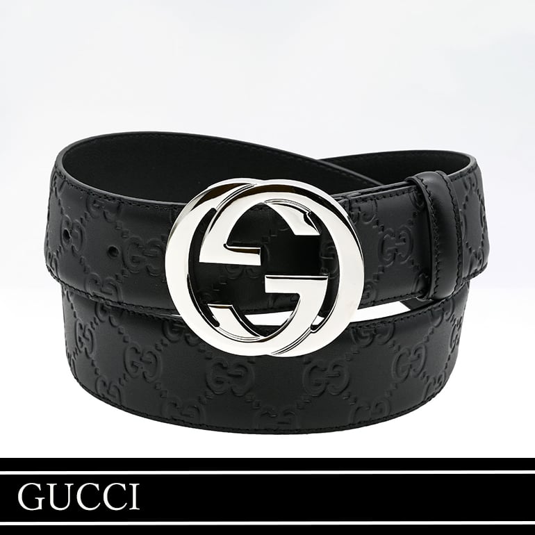 グッチ GUCCI ベルト GGレザー 本革 グッチシマ インターロッキングG