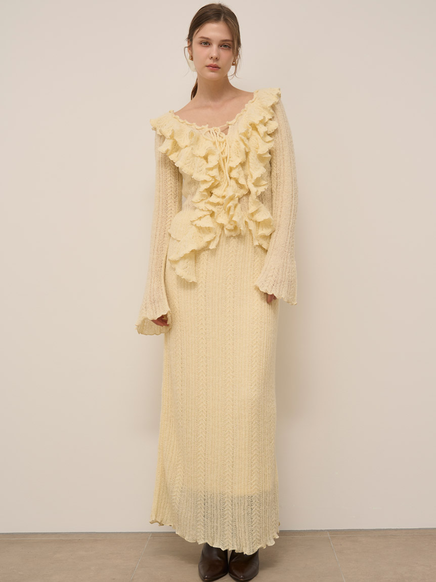 ラッフルデザインニットプルオーバー(ニット)｜トップス｜SNIDEL