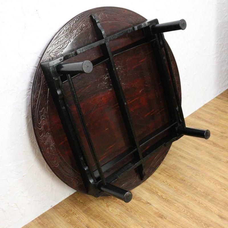 昭和初期の日本製ローテーブル 木の温もり溢れる