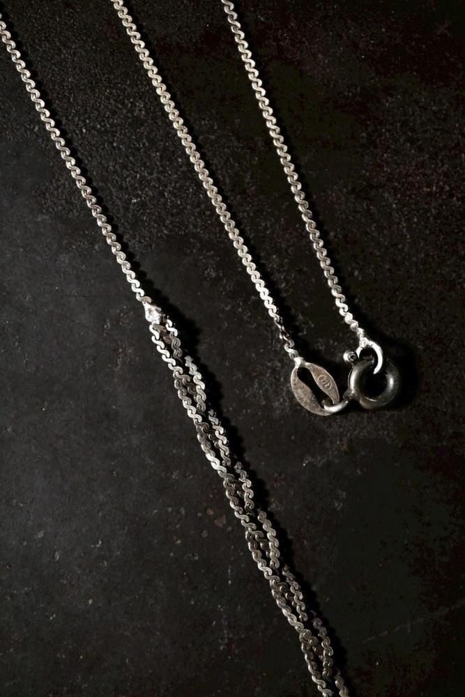 イタリア ヴィンテージ シルバー ツイスト チェーン ネックレス