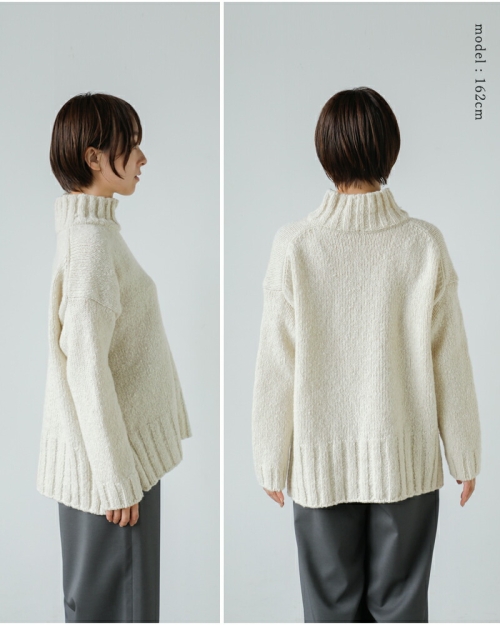 evam eva エヴァムエヴァ リニューウール タートルネック ニット プル