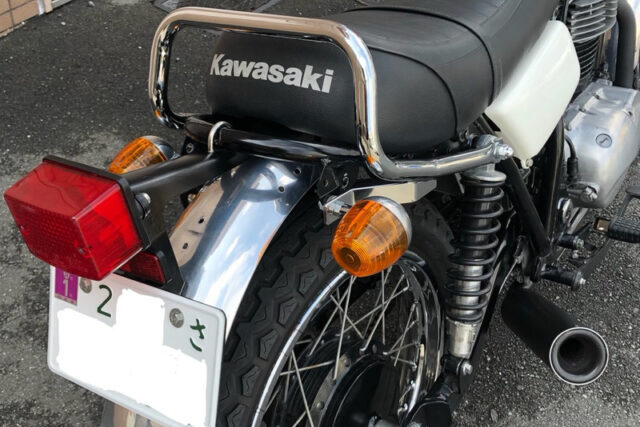 カワサキの250TRをDIYカスタム.15【ゴールドメダルのグラブバー