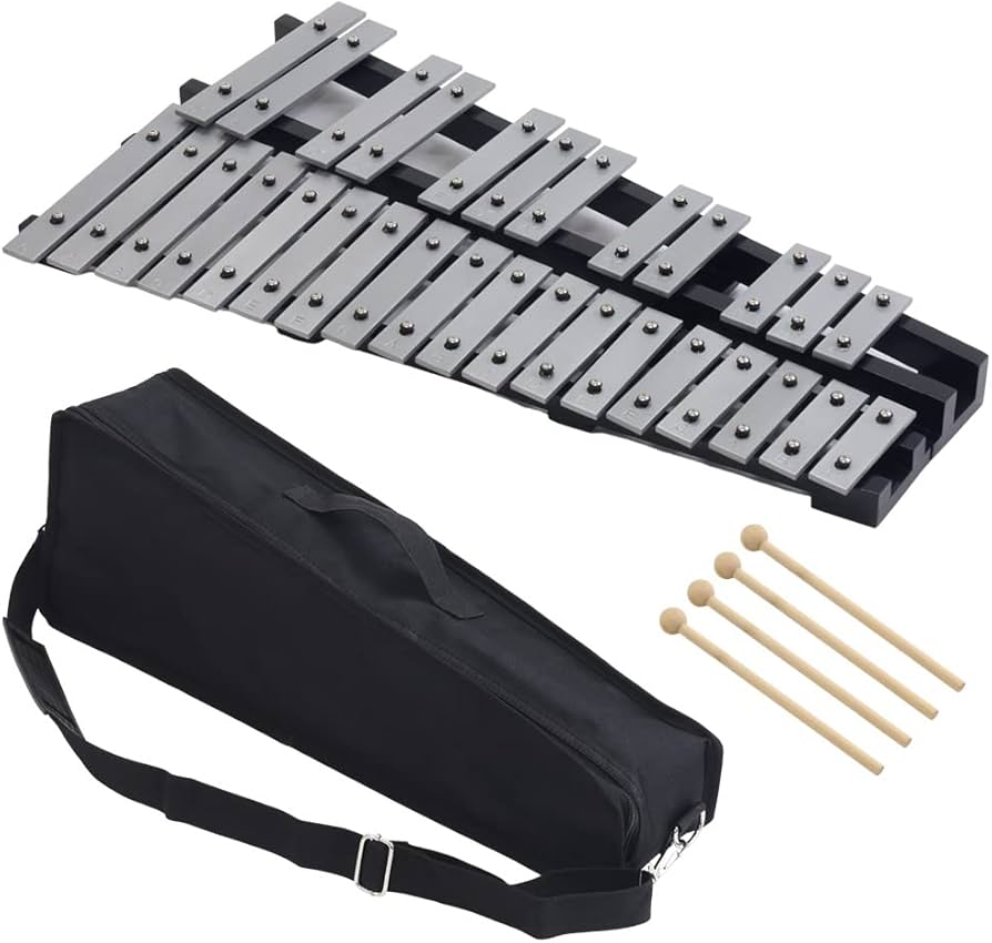 Amazon | SUGGEST 折り畳み 卓上 鉄琴 30音 マレット4本 収納バッグ
