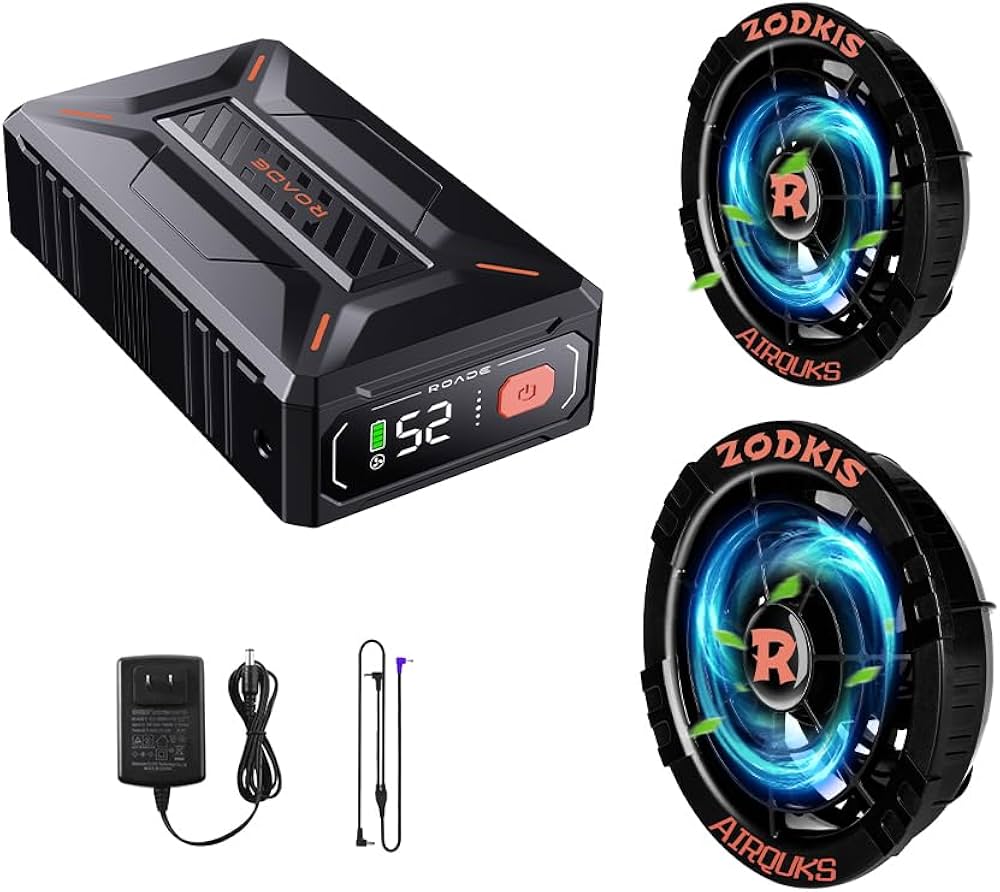 Amazon.co.jp: 空調作業服 52V空調ファンバッテリーセット 40500mAh大