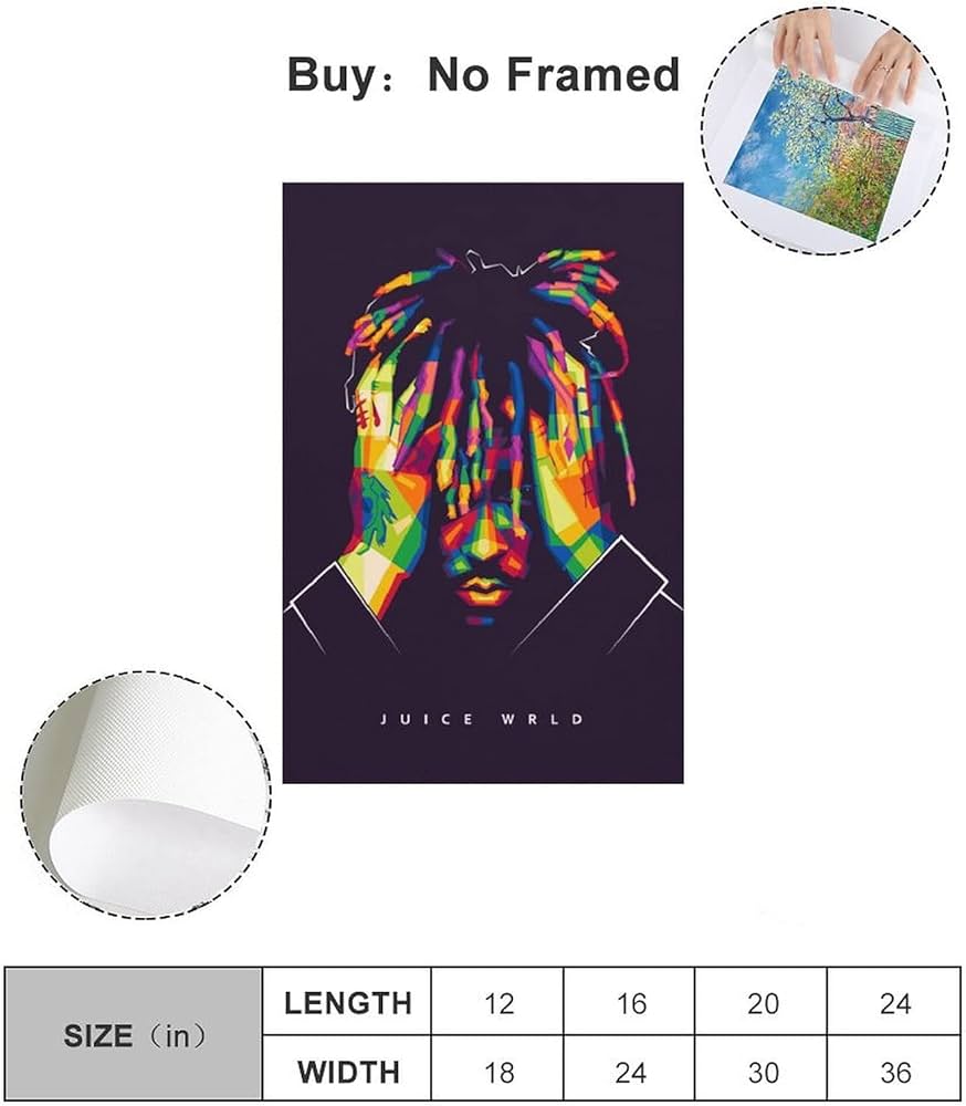 Amazon.co.jp: ジュースワールドポップアートキャンバス絵画HD印刷