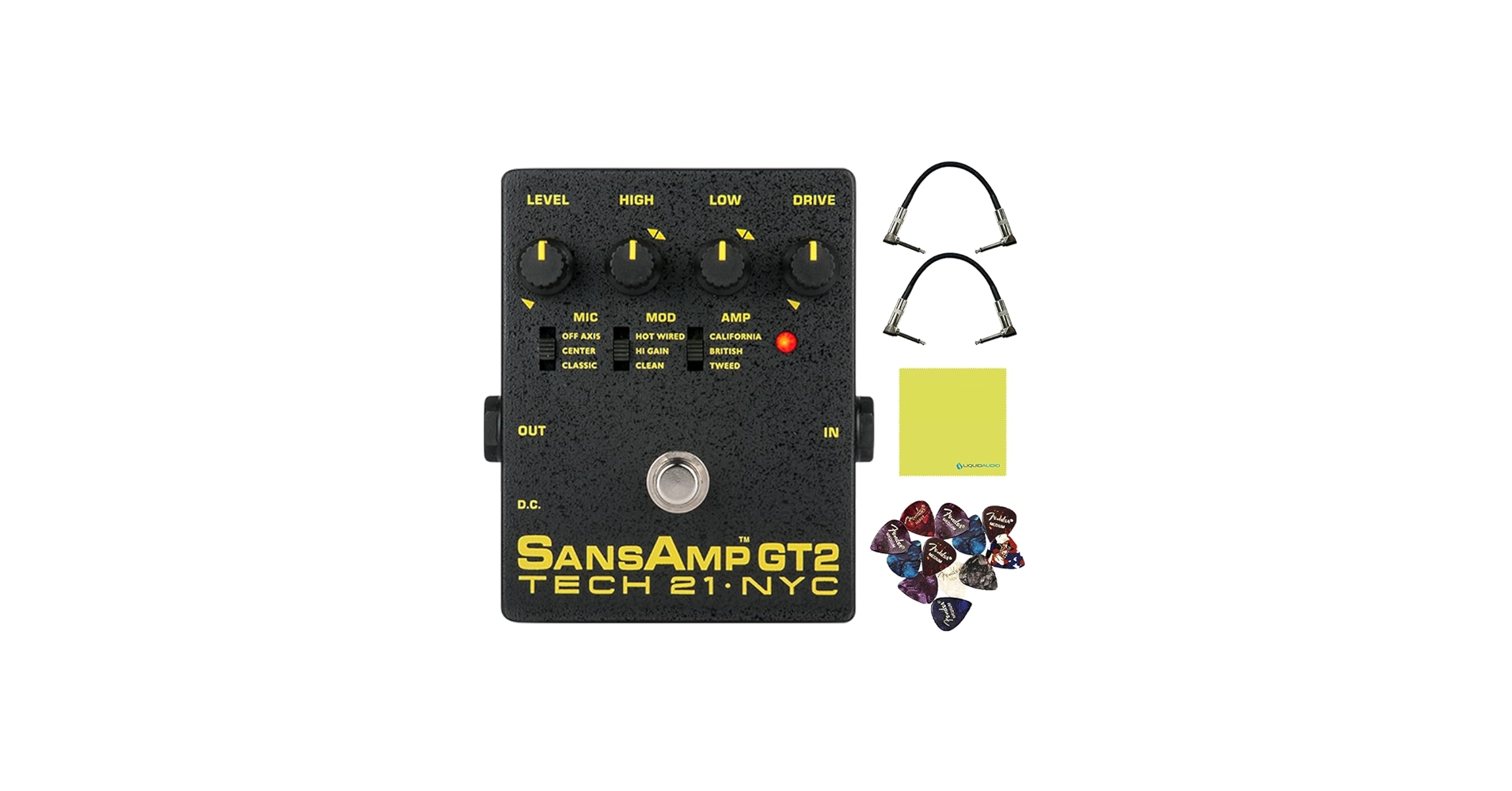 Amazon.com: Tech 21 SansAmp GT2 Tube Amp Emulator Pedal Bundle w