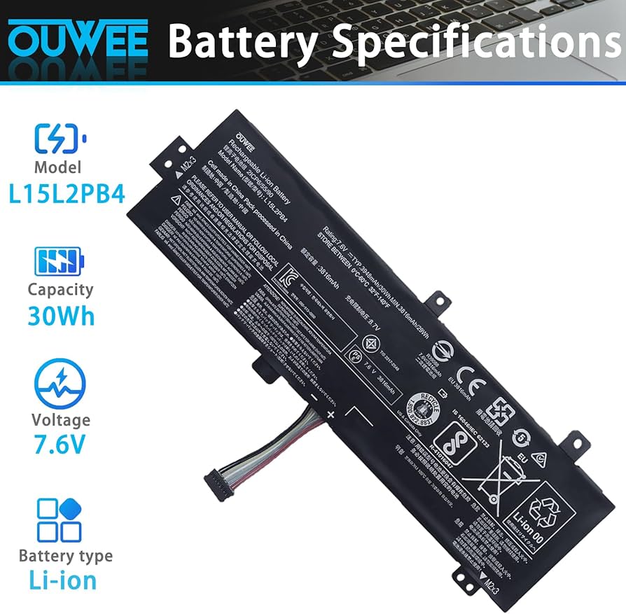 Amazon.com: OUWEE L15L2PB4 Laptop Battery Compatible with Lenovo