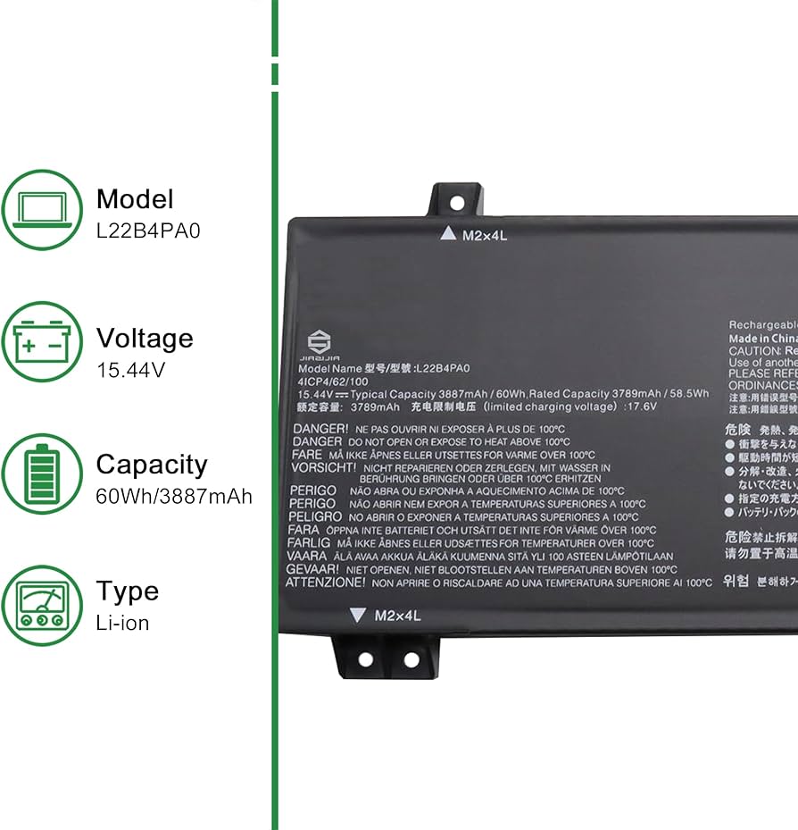 Amazon.com: JIAZIJIA L22B4PA0 Laptop Battery Replacement for