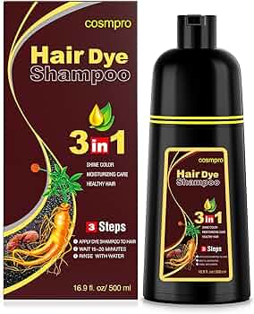 Amazon.com : cosmpro Dark Brown Hair Dye Shampoo 3 in 1 for Gray