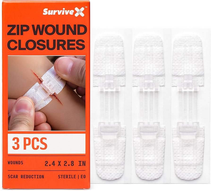 Amazon.com: SurviveX Zip Stitch Wound Closure Strips - First aid