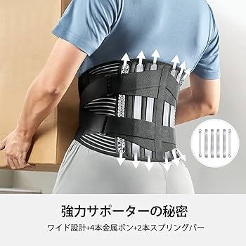 Amazon | FREETOO 腰サポーター【整体師厳選お勧め】腰コルセット 強力