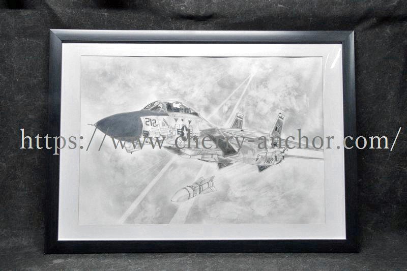 F-14A トムキャット 鉛筆画｜艦船模型の販売するCHERRY&ANCHOR