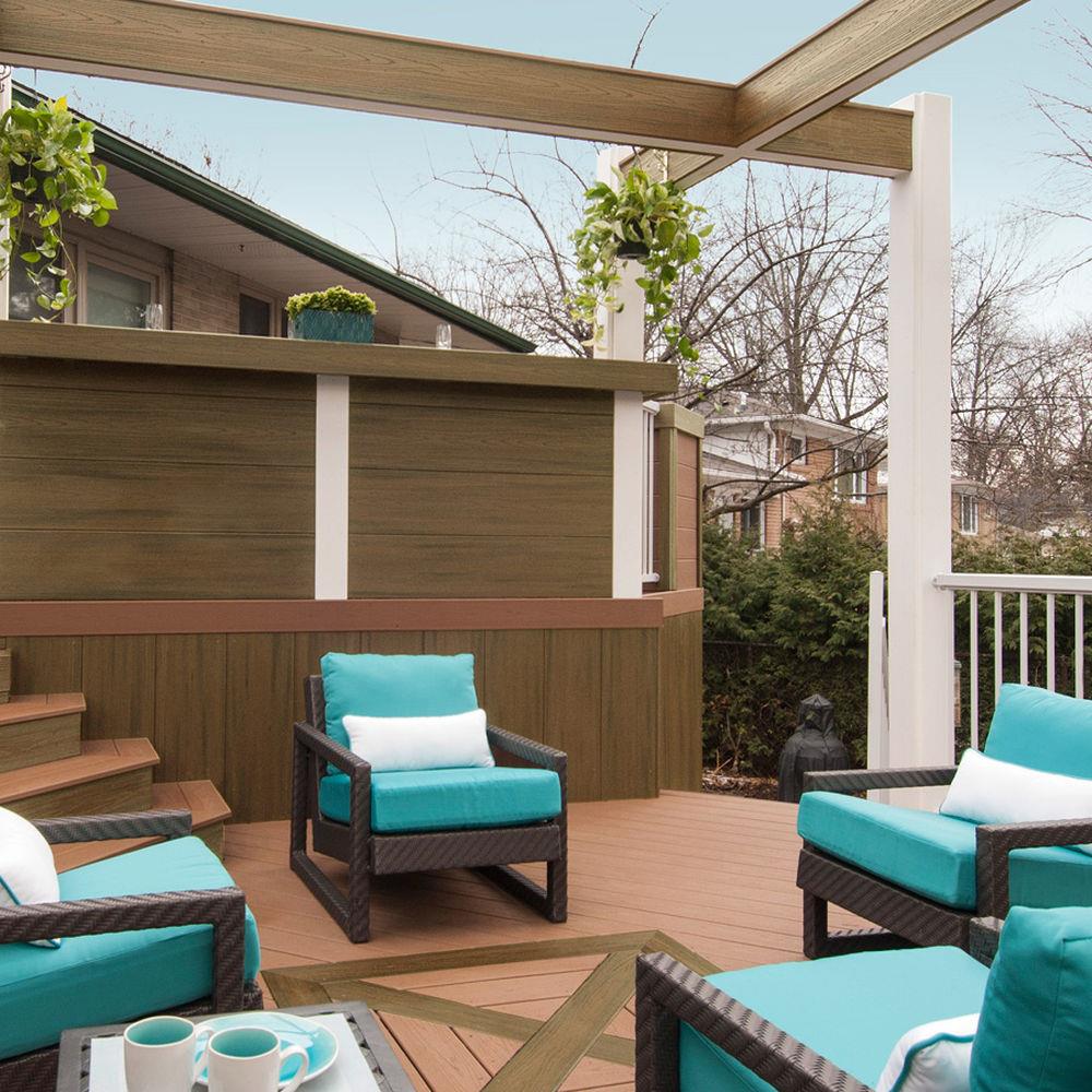 Trex Transcend 1-in x 8-in x 12-ft Composite Havana Gold Fascia