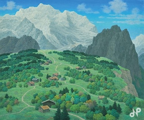 山と崖上の集落 - 公益社団法人日展