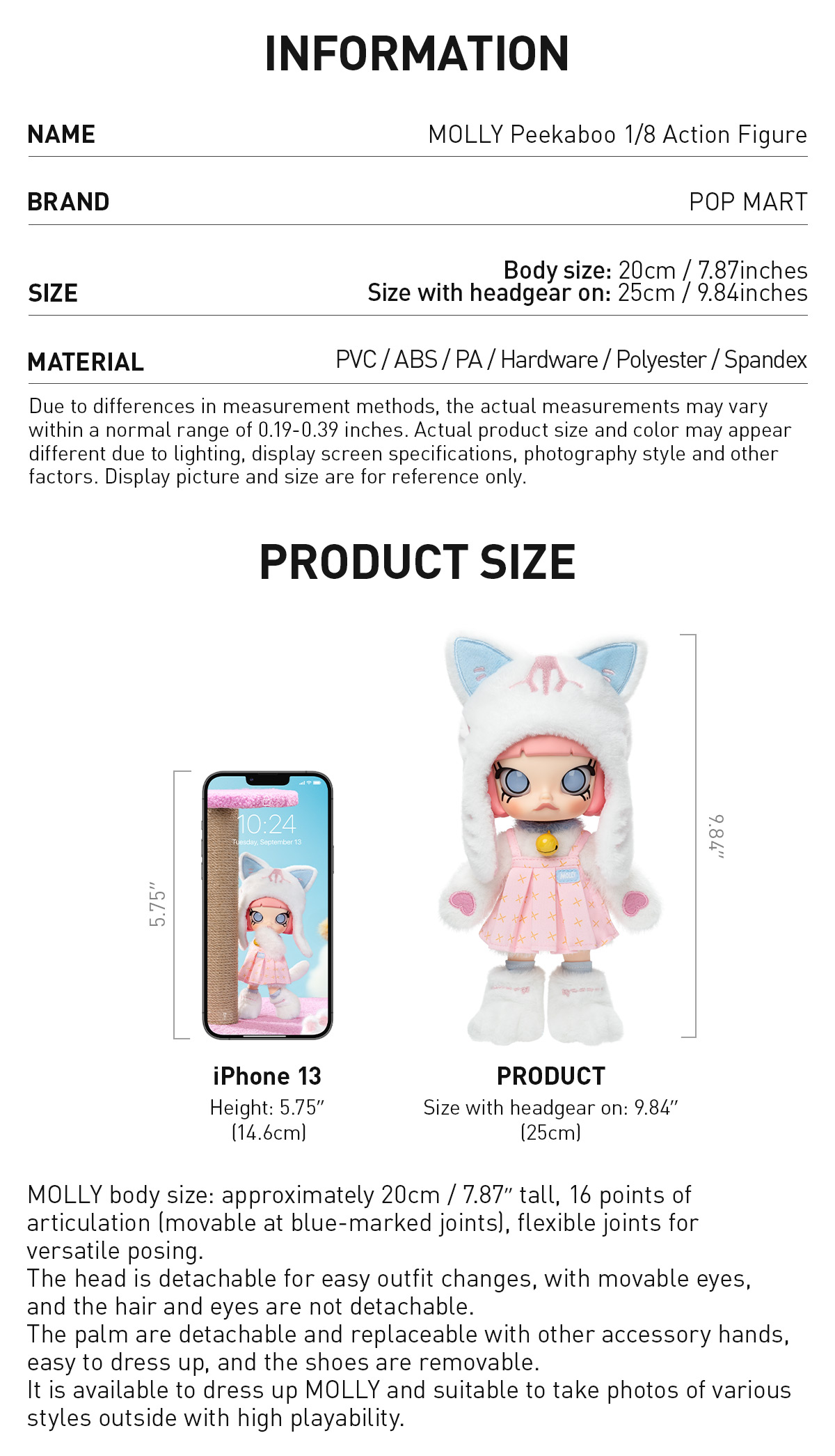 MOLLY Peekaboo 1/8 Action Figure - POP MART (Canada)